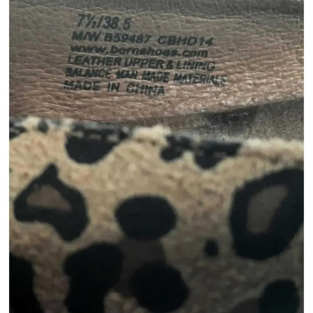 Born Women's Leopard Print Ballet Flats Size 7 1/2‎ M